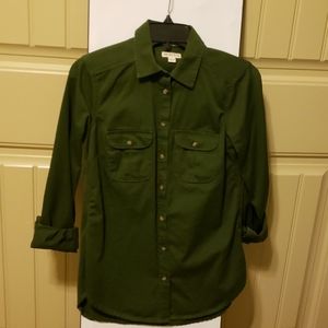 Dark green button up size xs